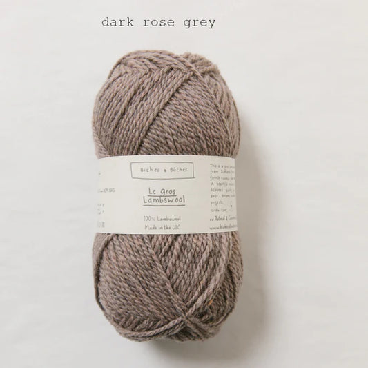 Le Gros Lambswool Dark Rose Grey (100g)