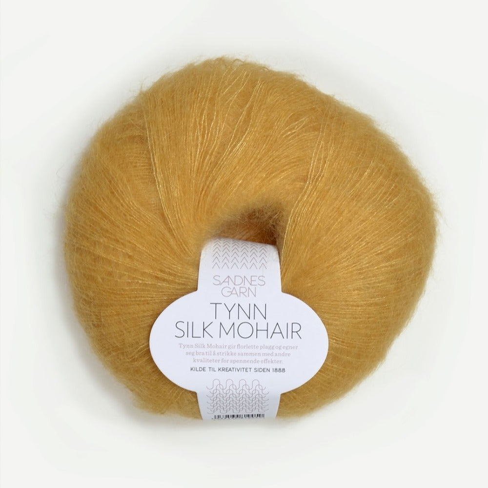 Yellow sandnes garn silk mohair